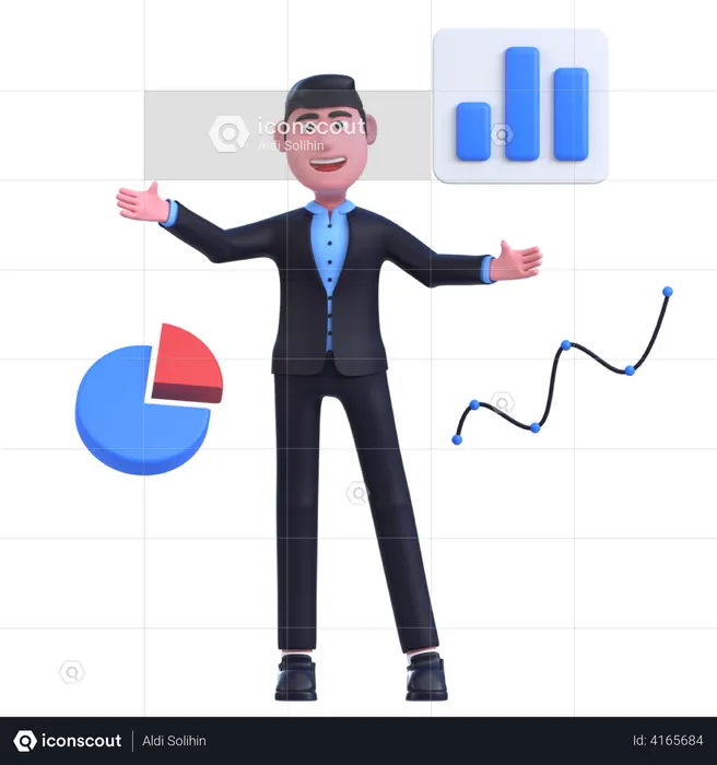 Datenanalyse  3D Icon