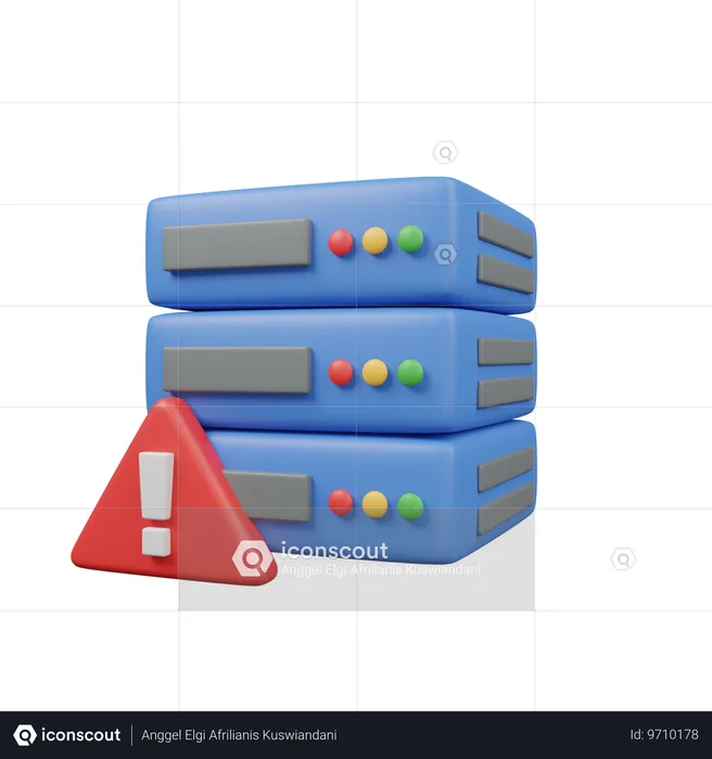 Datenbankwarnung  3D Icon