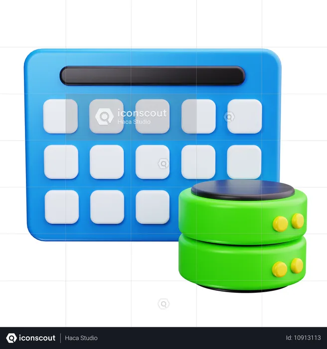 Datenbankmanagement  3D Icon