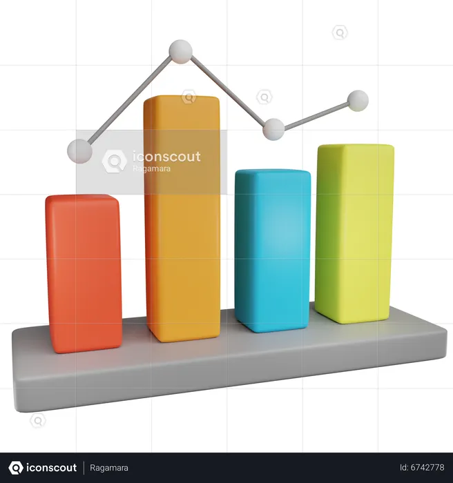 Daten Diagramm Statistik Graph  3D Icon