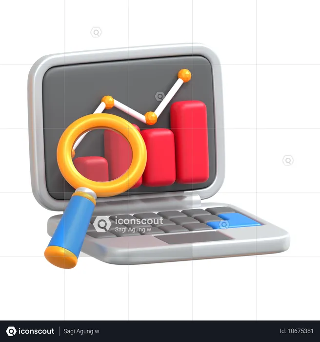 Datenrecherche  3D Icon