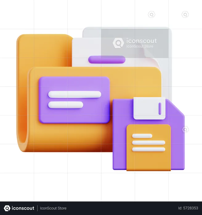 Datenspeicherung  3D Icon