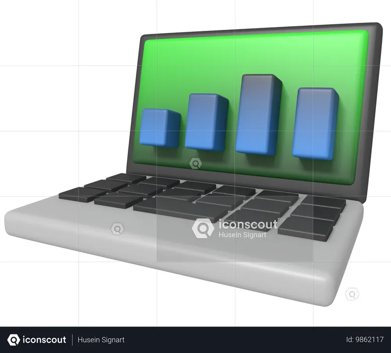 Datenstatistiken  3D Icon