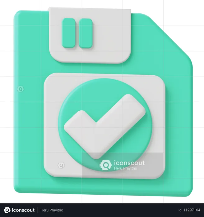 Datenträger akzeptieren  3D Icon