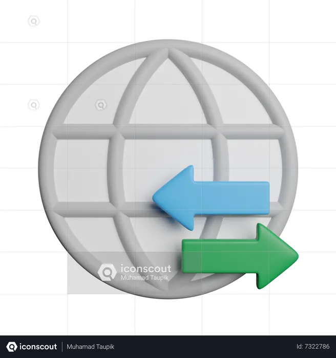 Datentransfer  3D Icon