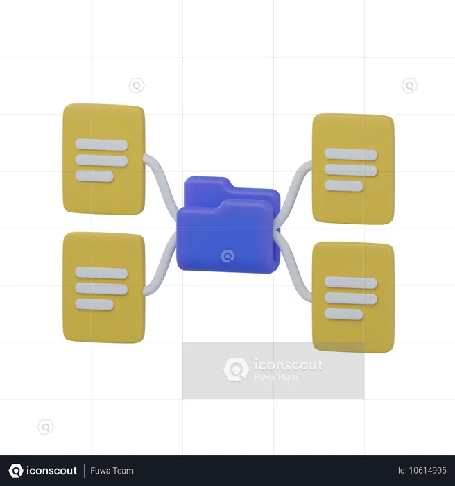 Datenmanagement  3D Icon