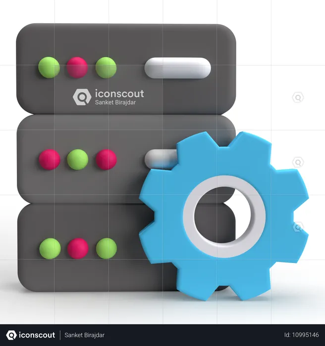 Datenmanagement  3D Icon