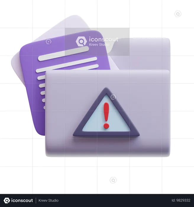 Datenwarnung  3D Icon