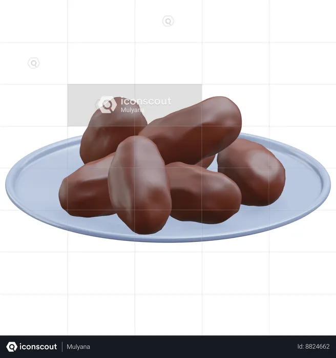 Dates  3D Icon