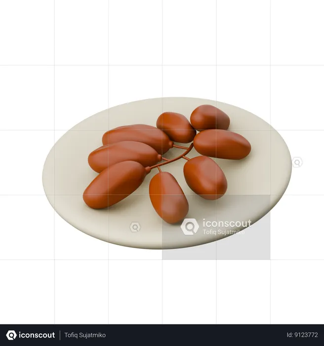 Dates  3D Icon