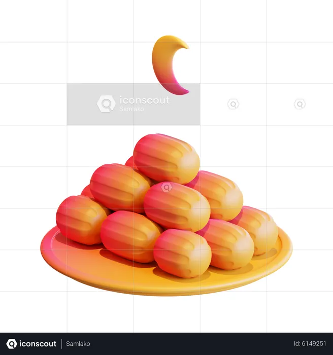 Dates  3D Icon