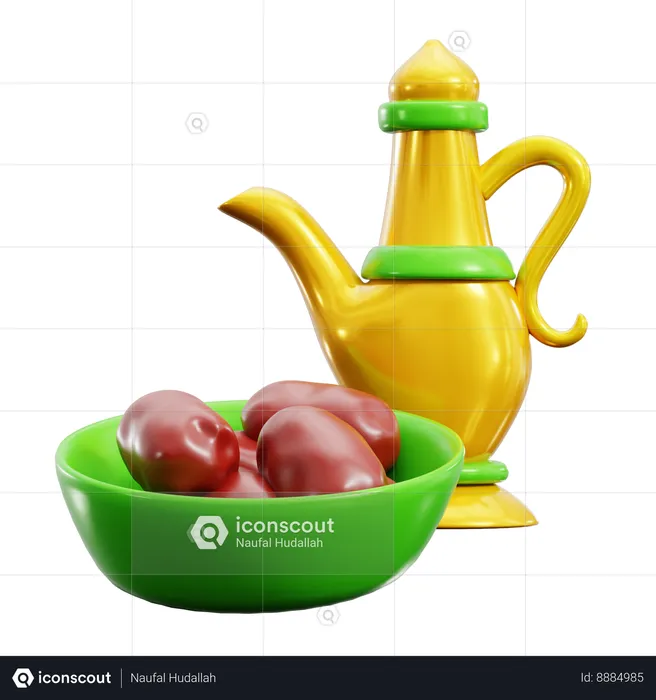 Dates Bowl  3D Icon