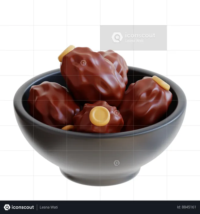 Dates Bowl  3D Icon