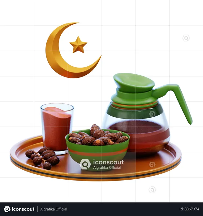 Dates Bowl  3D Icon