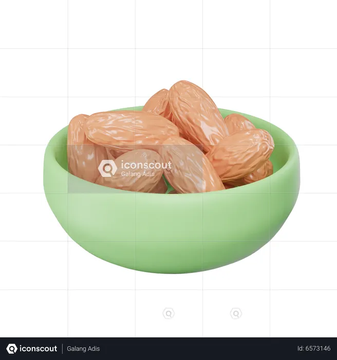 Dates Bowl  3D Icon