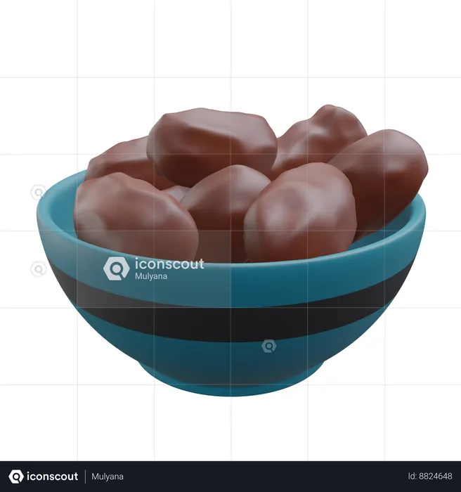 Dates Bowl  3D Icon