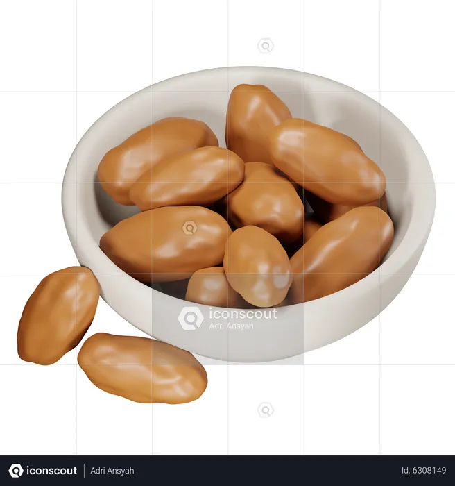 Dates Bowl  3D Icon