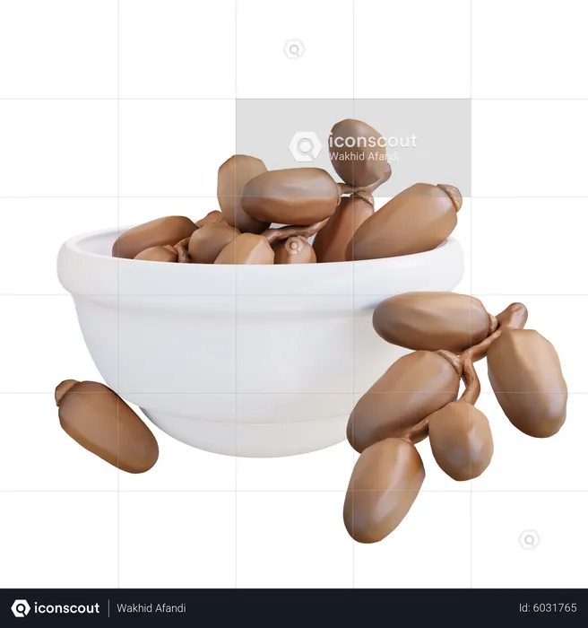 Dates Bowl  3D Icon