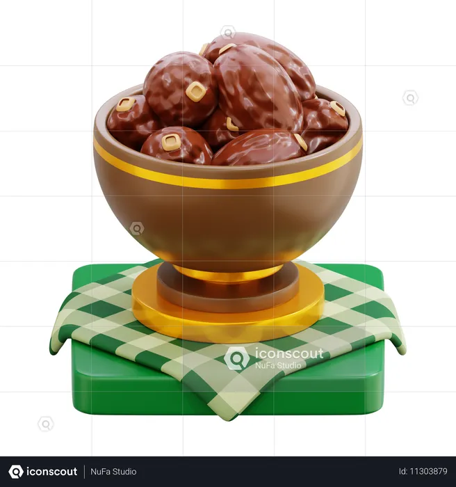 Dates Bowl  3D Icon