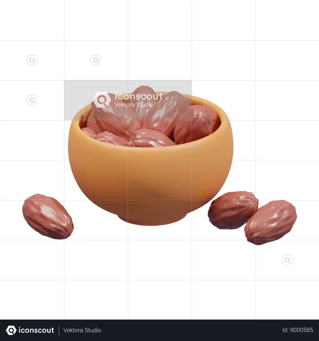 Dates Fruit  3D Icon