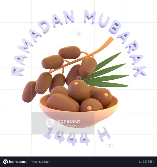Dates fruit  3D Icon