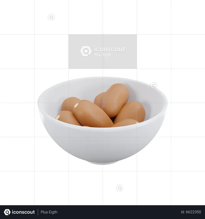 Dates Fruit Bowl  3D Icon