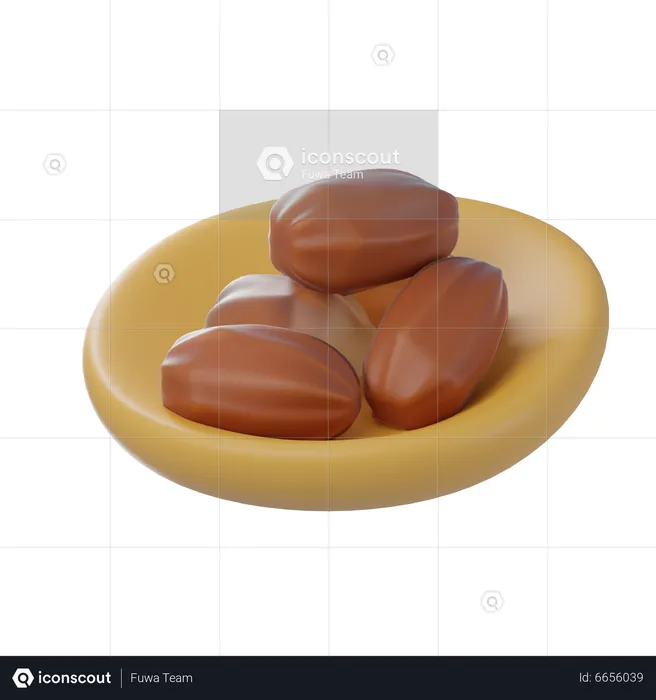 Dates Fruit Bowl  3D Icon