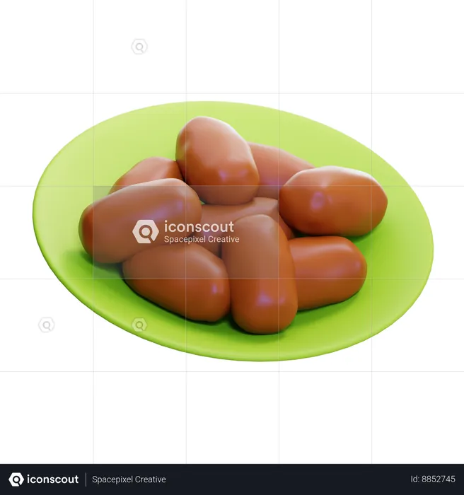 Dates Fruits  3D Icon