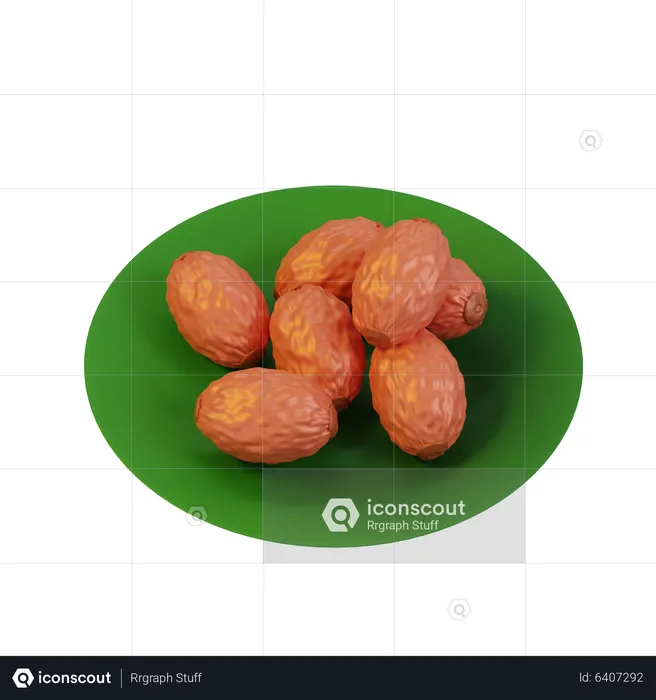 Fechas de la fruta  3D Icon