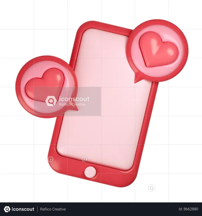 Dating App  3D Icon