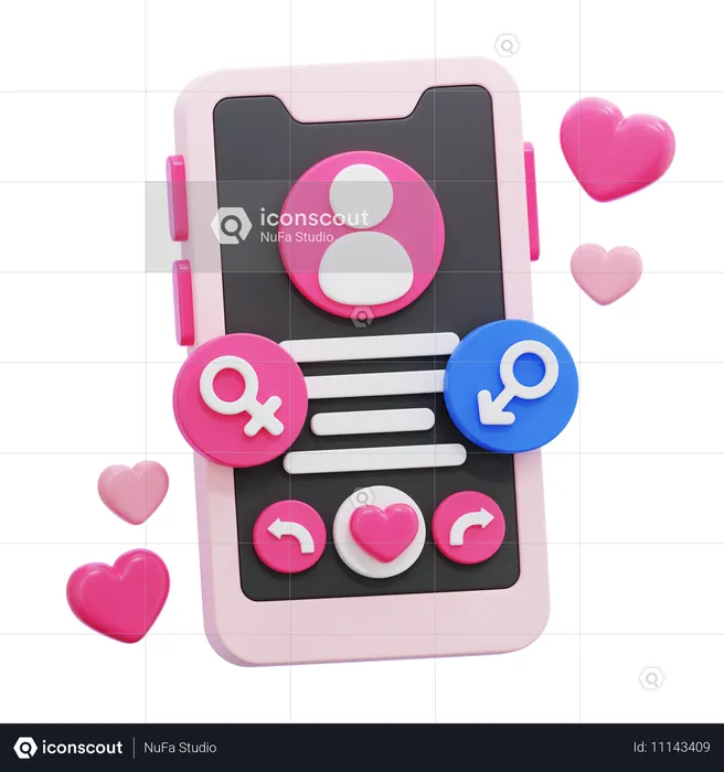 Dating App  3D Icon