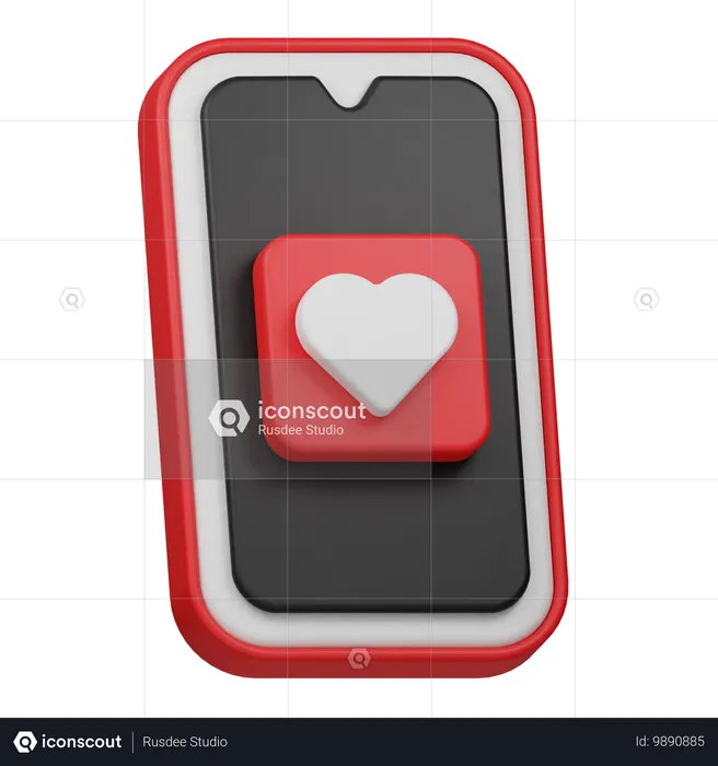 Dating App  3D Icon