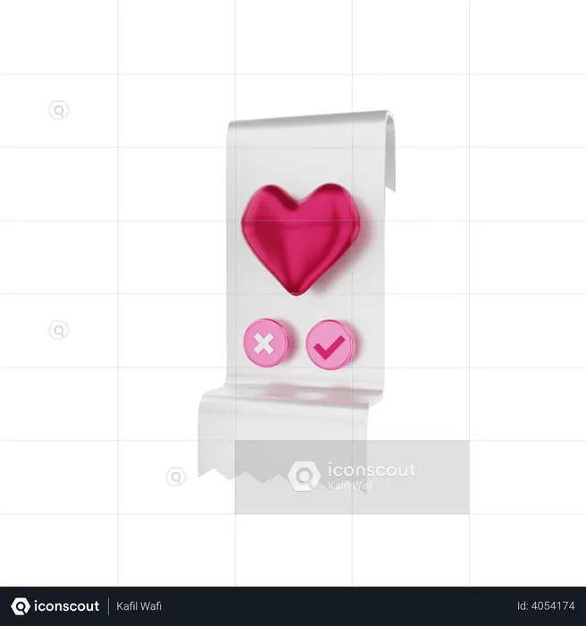 Dating application  3D Illustration