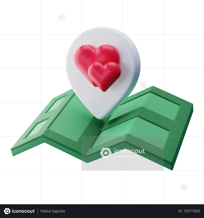 Dating Location  3D Icon