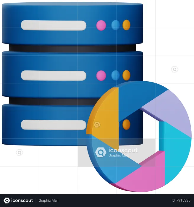 Datos sin procesar  3D Icon