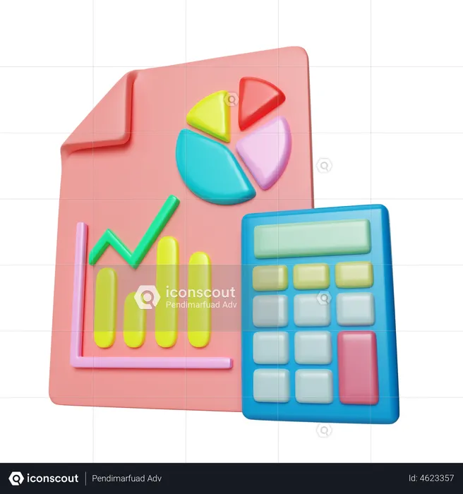 Los datos contables  3D Icon