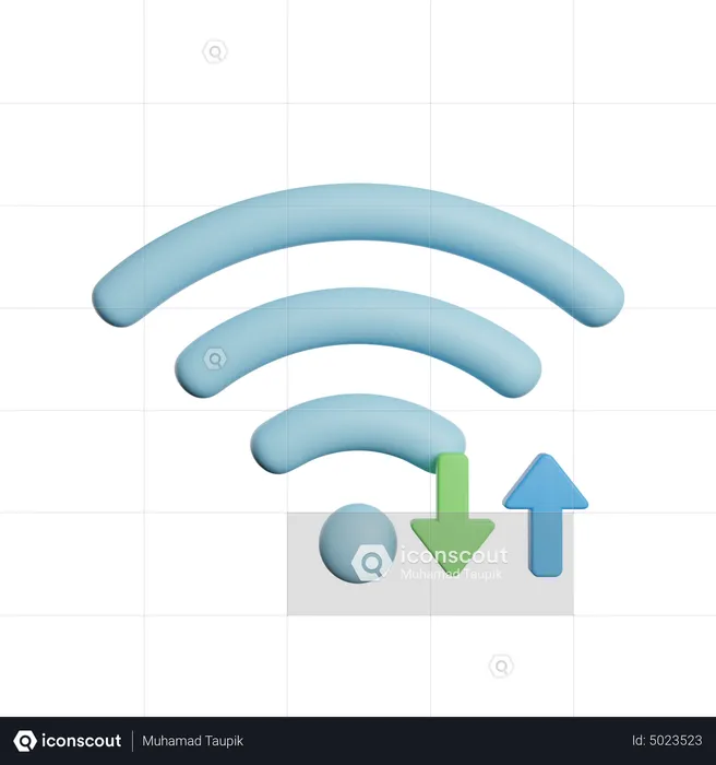 Datos de red  3D Icon