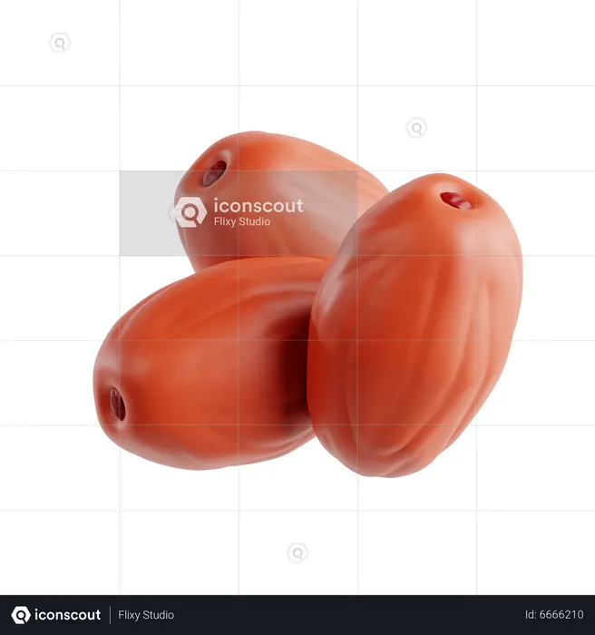 Datteln Obst  3D Icon