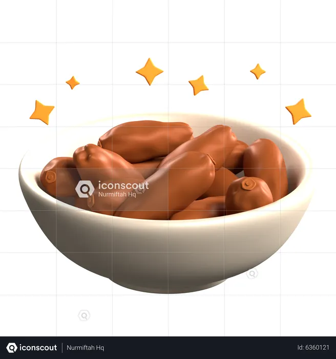 Dattelschale  3D Icon