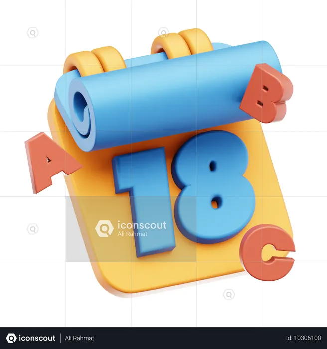 Datum 18  3D Icon