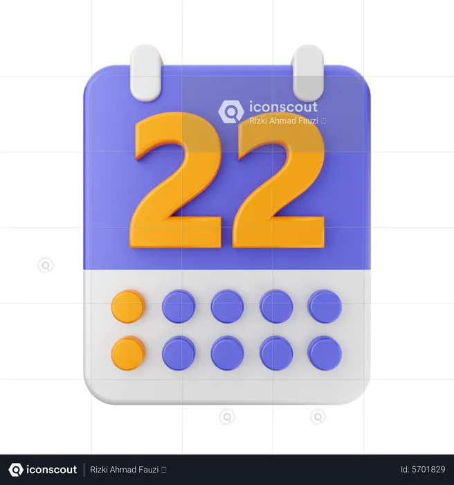 Datum 22  3D Icon