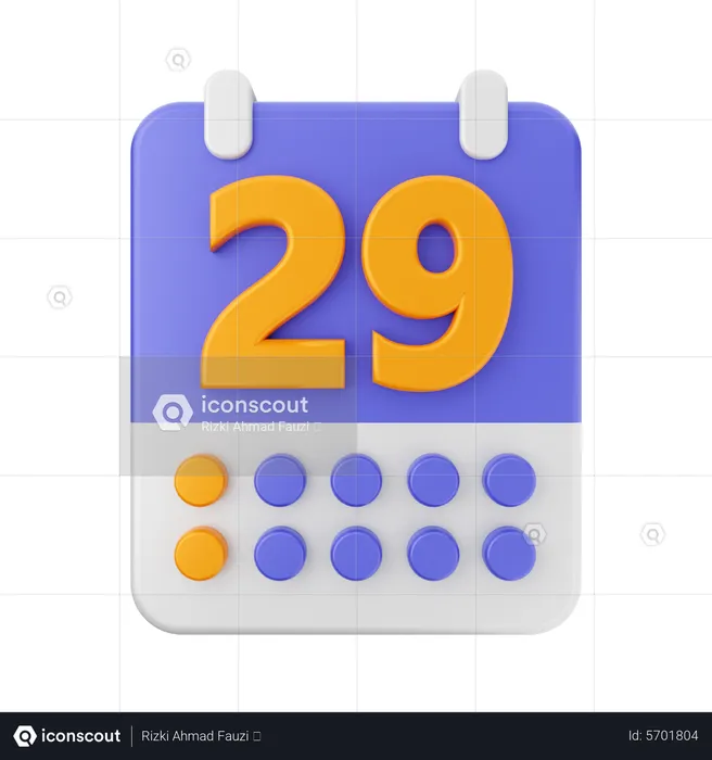 Datum 29  3D Icon