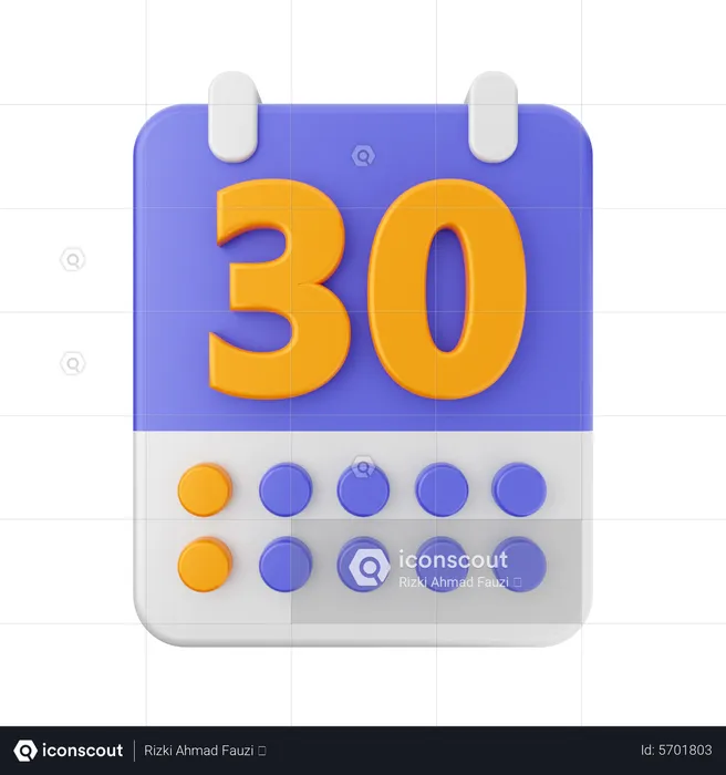 Datum 30  3D Icon