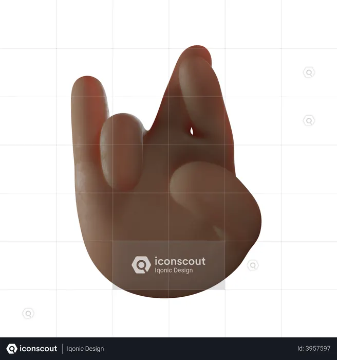 Daumen drücken  3D Icon