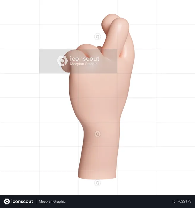 Gekreuzte Finger Emoji 3D Icon