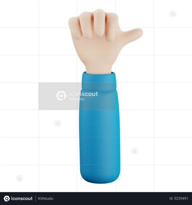 Daumen hoch Finger Handbewegung  3D Icon