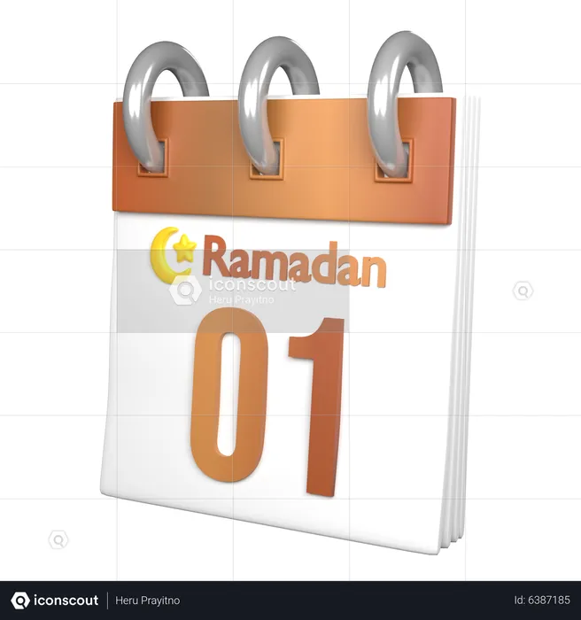Day 1 Ramadan  3D Icon