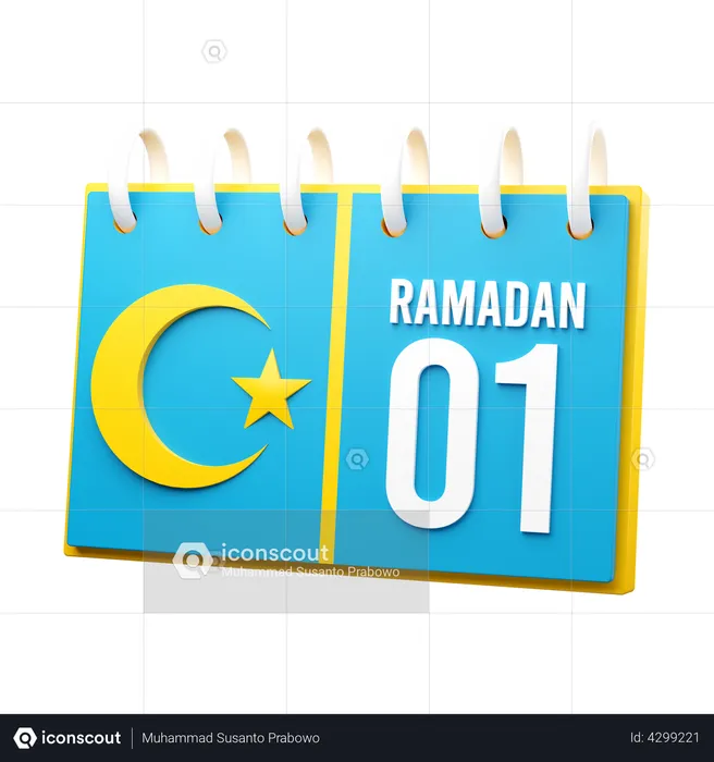 Day 1 Ramadan Calendar  3D Illustration