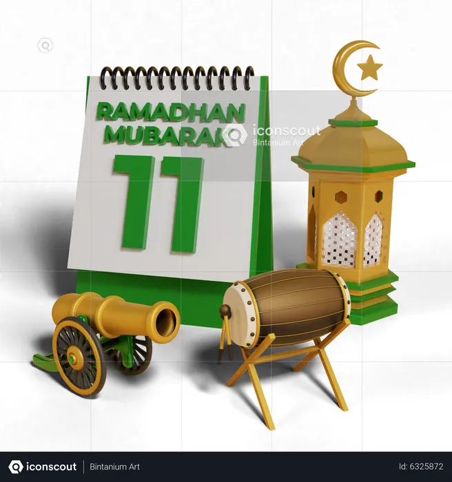 Day 11 Ramadhan  3D Icon