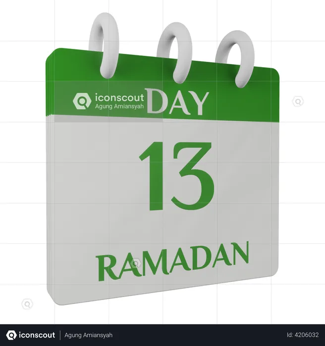 Day 13 Ramadan  3D Illustration